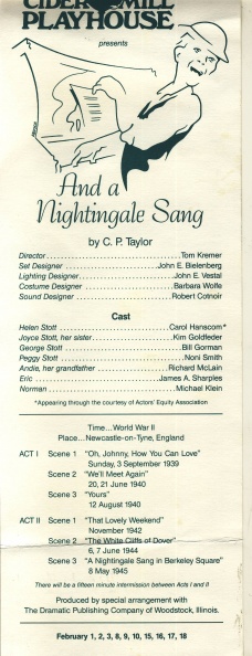 And a Nightingale Sang - notes.JPG